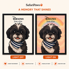 Personalised Light-Up Pet Portrait — Custom Keepsake from Your Photo