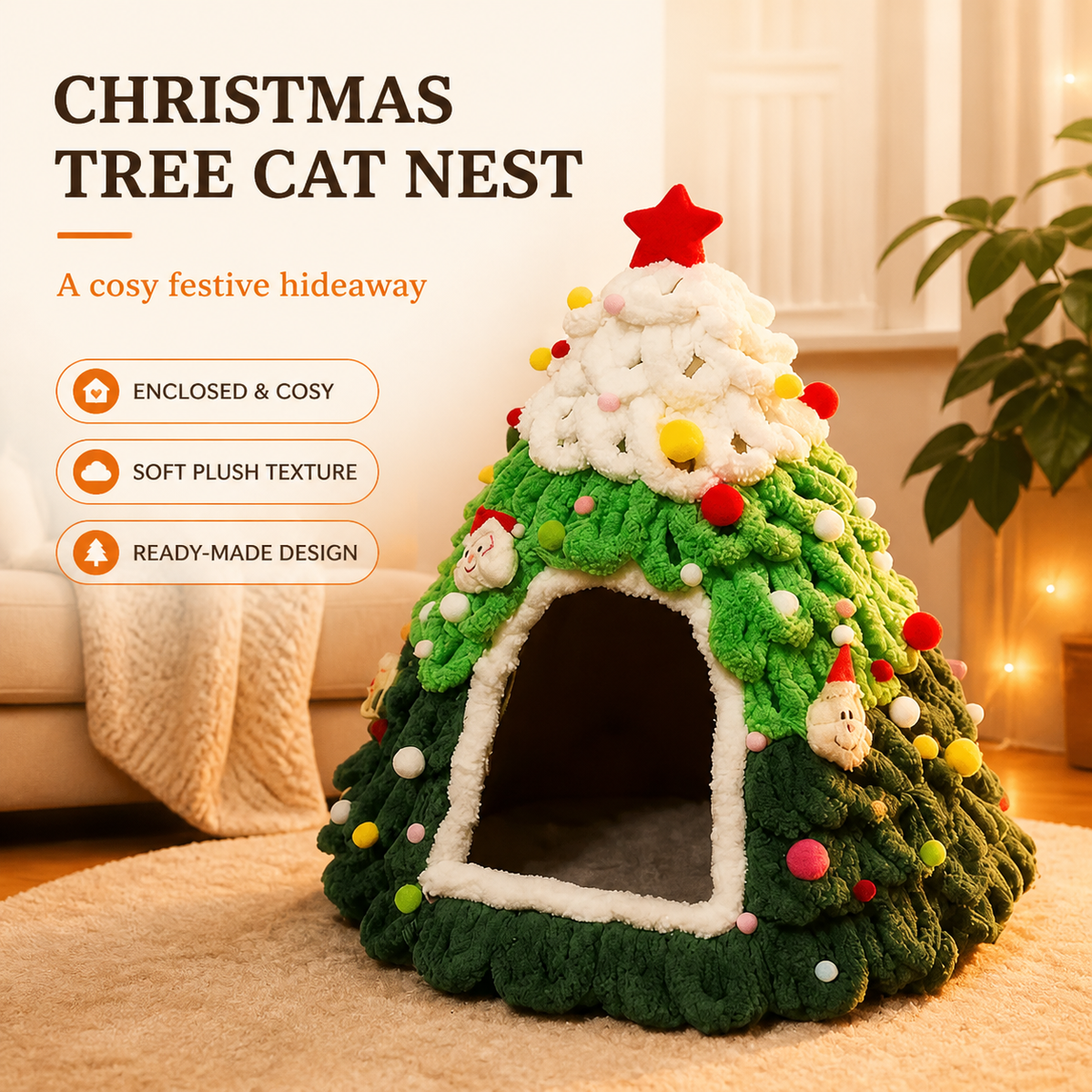 SafariPaws™ Christmas Pet Bed