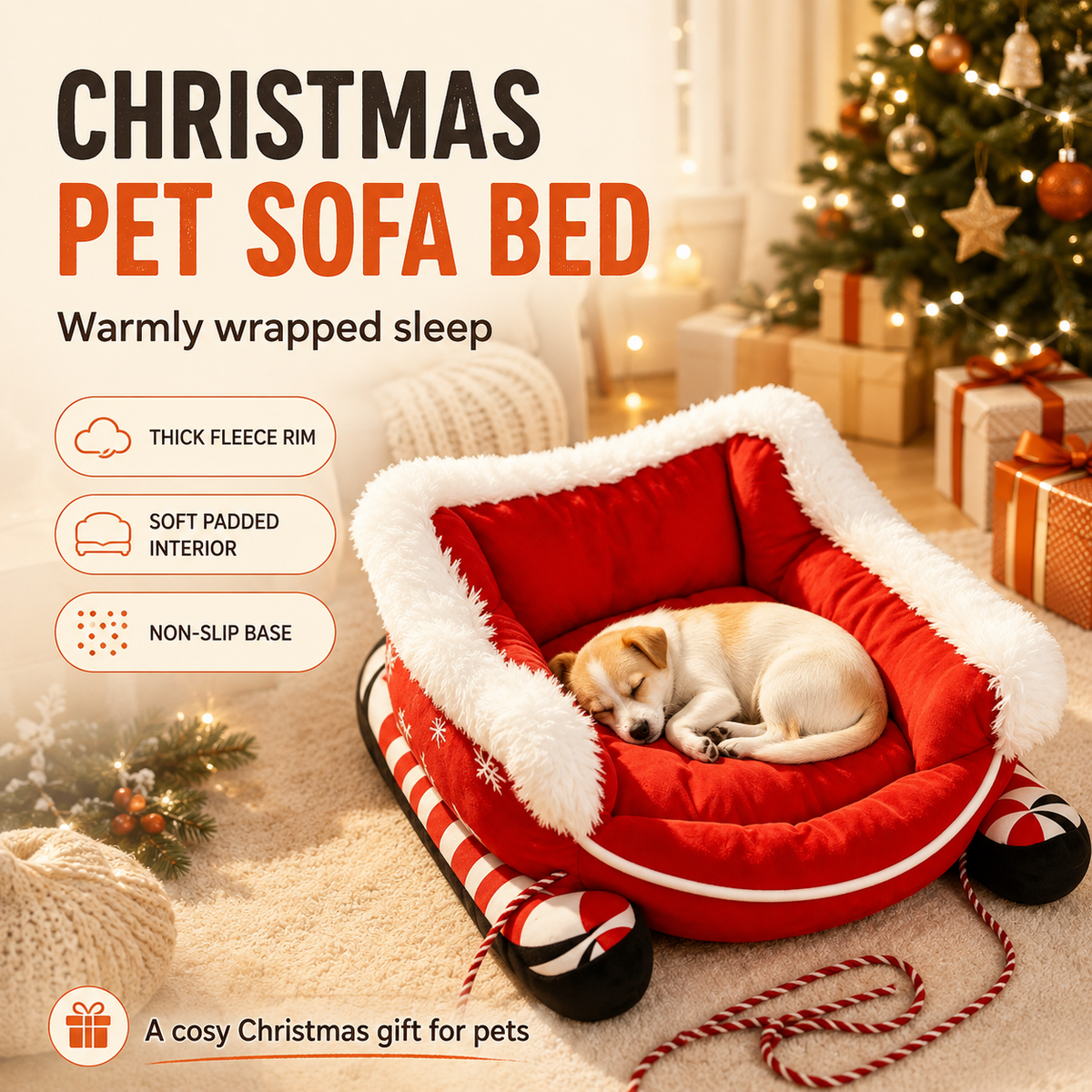SafariPaws™ Christmas Pet Bed