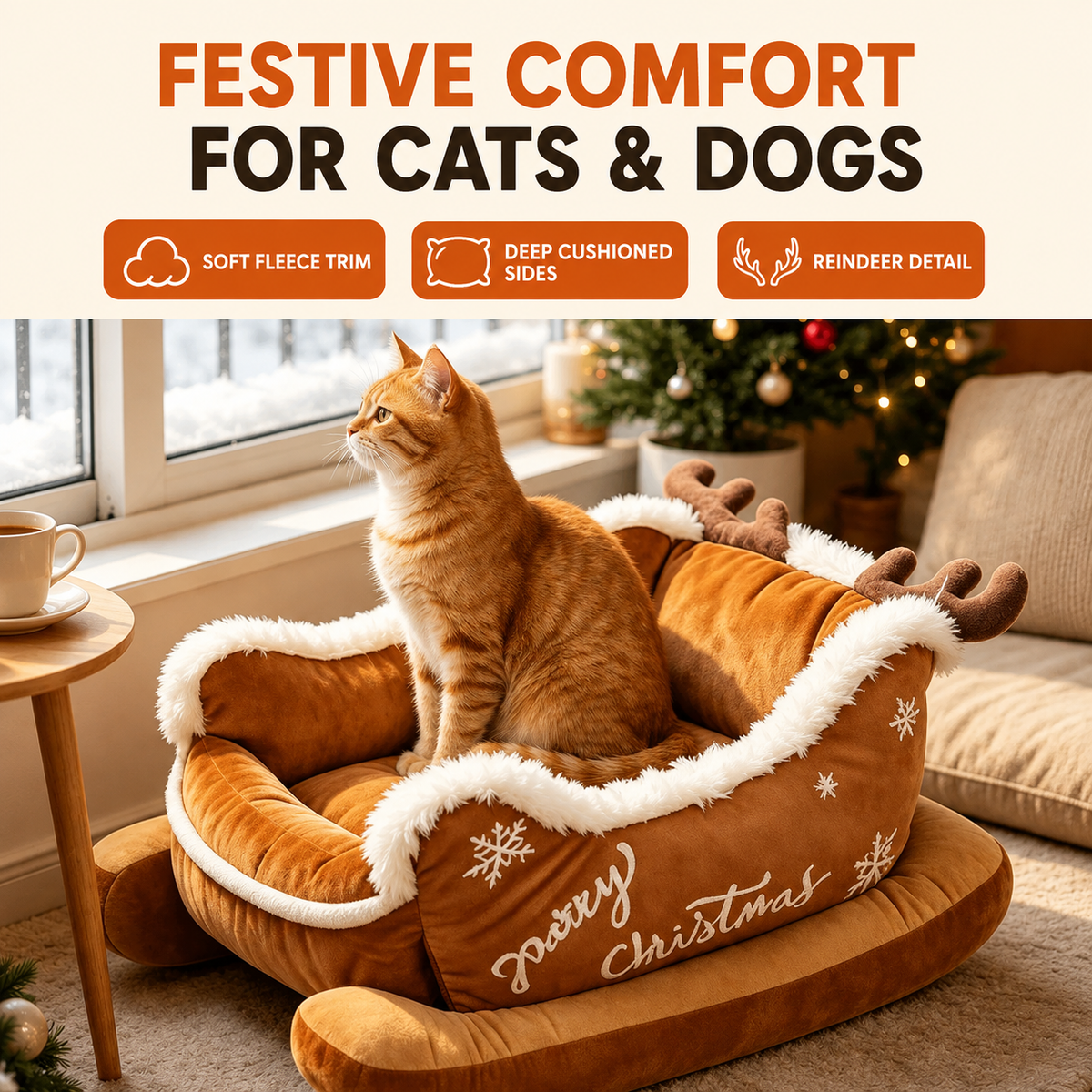 SafariPaws™ Christmas Pet Bed