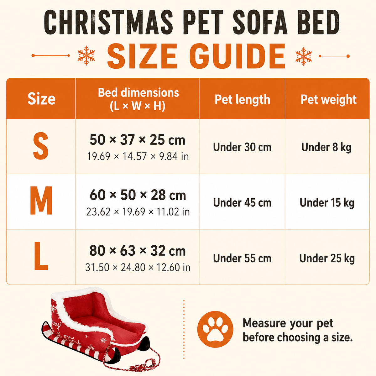 SafariPaws™ Christmas Pet Bed